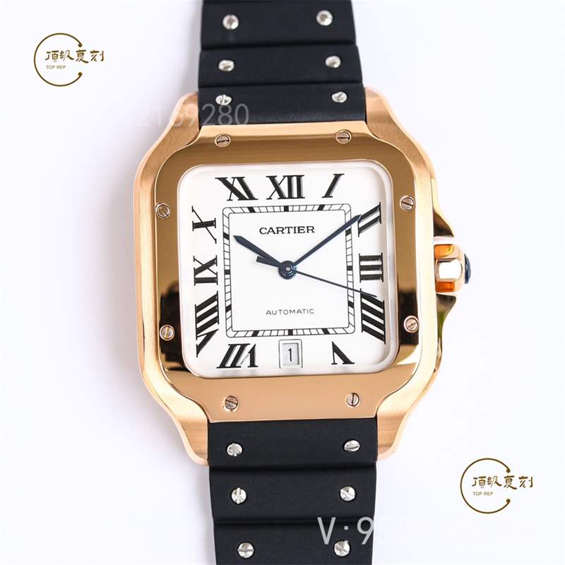 GF廠推出氟膠帶款式山度士復(fù)刻表,gf廠卡地亞山度士有哪些款式-復(fù)刻表