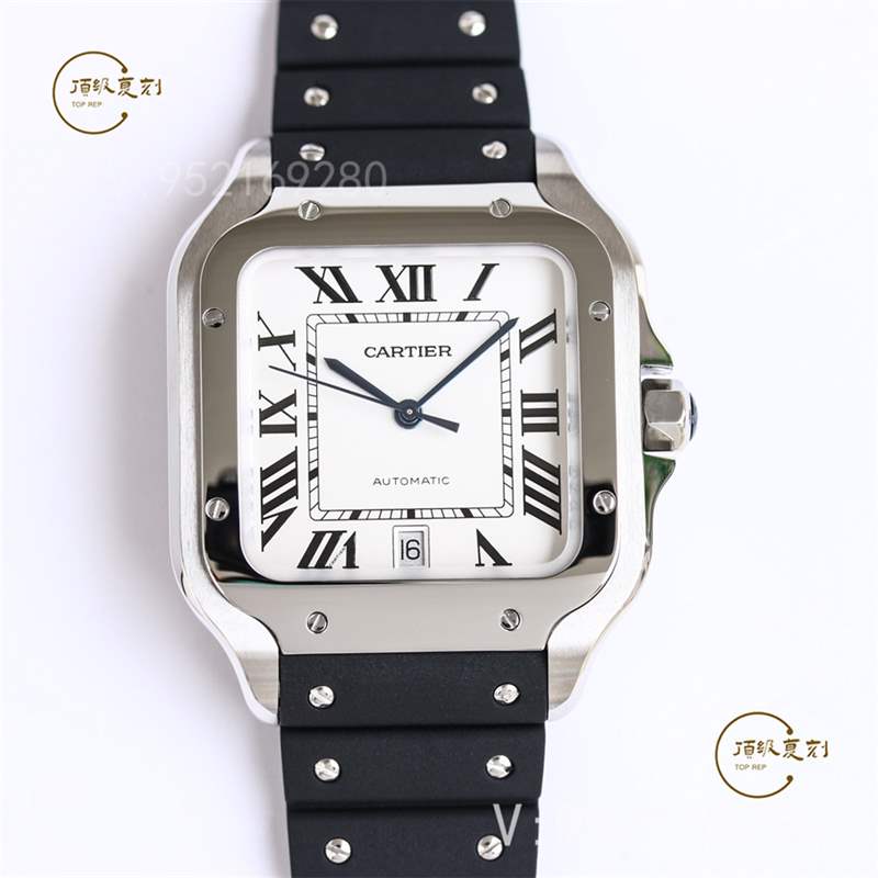 GF廠推出氟膠帶款式山度士復(fù)刻表,gf廠卡地亞山度士有哪些款式-復(fù)刻表