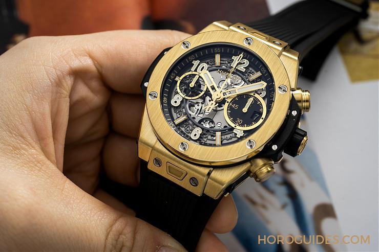 大爆炸宇宙的超新星HUBLOT Big Bang Unico 黃金計(jì)時(shí)腕表-復(fù)刻表