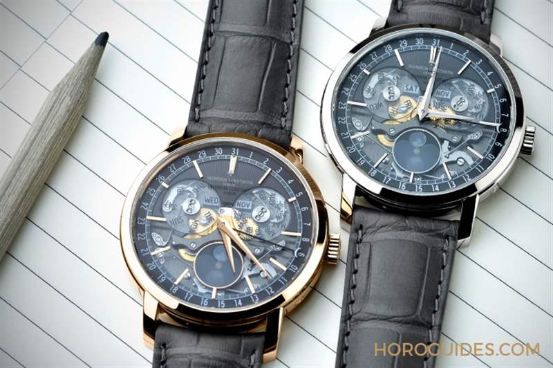 穿透面盤直視沉穩(wěn)閃耀的機(jī)芯運(yùn)轉(zhuǎn)｜江詩丹頓Traditionnelle全日歷鏤雕腕表-復(fù)刻表