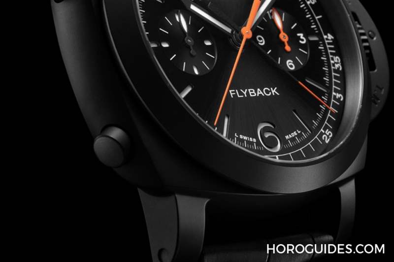 黑陶瓷、分秒計(jì)時中置｜沛納海Panerai Luminor飛返計(jì)時陶瓷腕表44毫米-PAM01298-復(fù)刻表