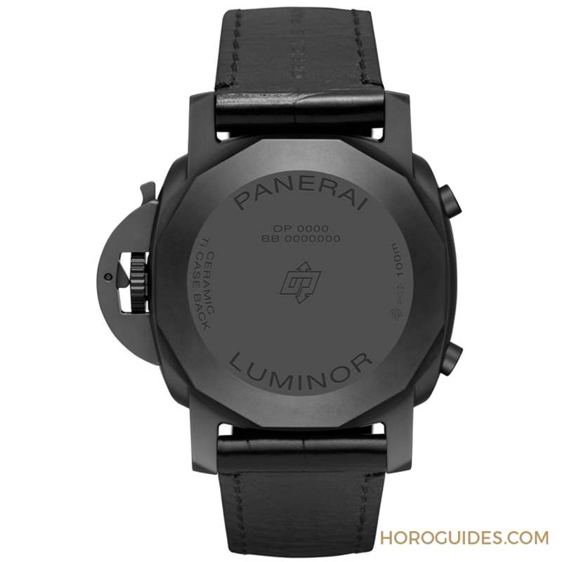 黑陶瓷、分秒計(jì)時中置｜沛納海Panerai Luminor飛返計(jì)時陶瓷腕表44毫米-PAM01298-復(fù)刻表