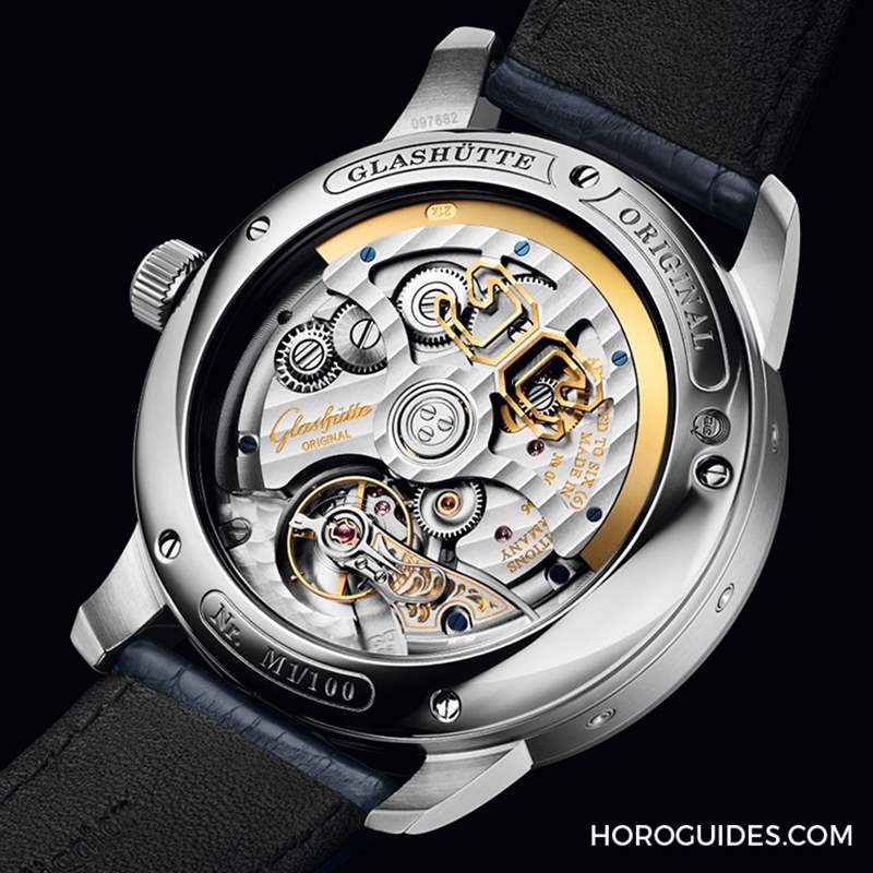 新色亮相：玫瑰粉與深藍的相遇｜格拉蘇蒂原創參議員卓越萬年歷腕表-復刻表