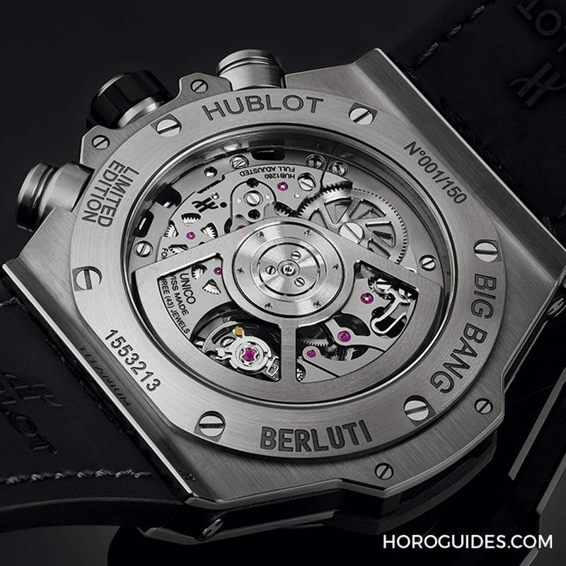 冷調工業風宇舶HUBLOT Big Bang Unico Berluti冷灰計時碼表-復刻表
