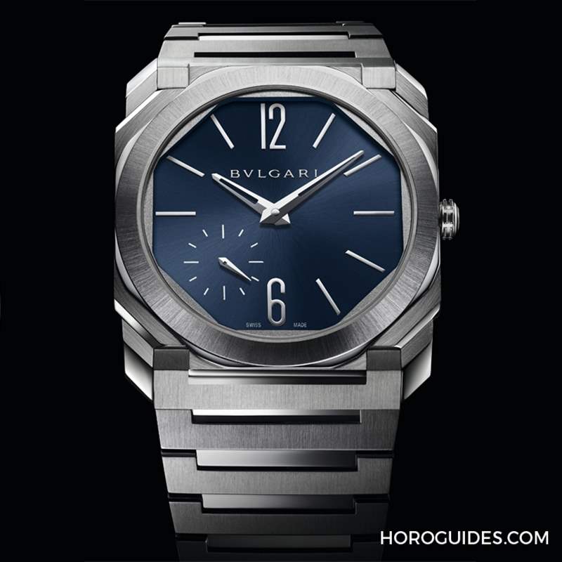 這樣的喀什米爾藍(lán)面，美絕了！BVLGARI Octo Finissimo超薄兩地時(shí)間計(jì)時(shí)碼表-復(fù)刻表