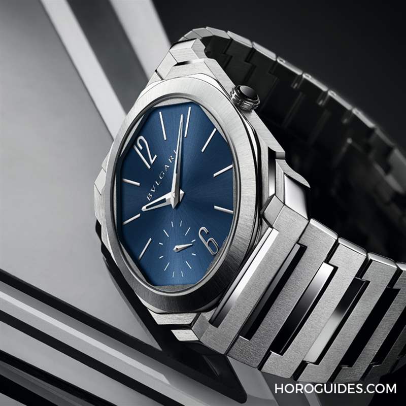 這樣的喀什米爾藍(lán)面，美絕了！BVLGARI Octo Finissimo超薄自動(dòng)上鏈精鋼腕表-復(fù)刻表