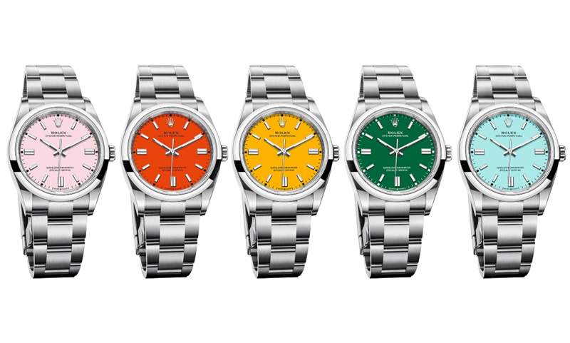 五彩繽紛！勞力士Oyster Perpetual 36一次推出五款新作-復(fù)刻表