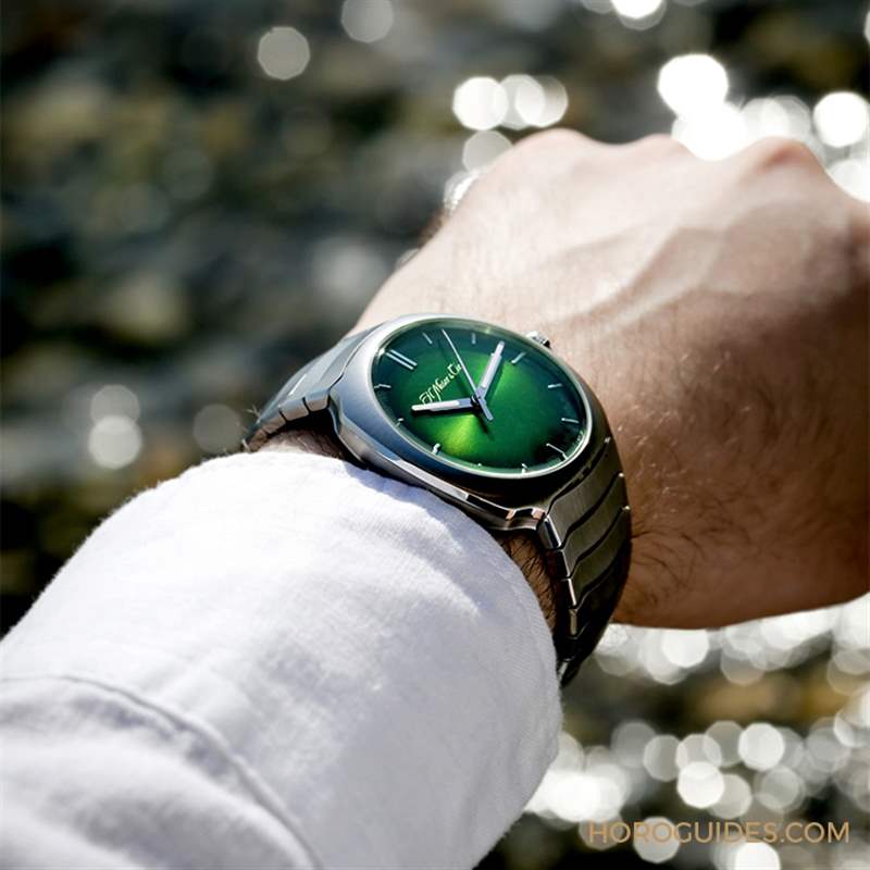 從煙熏綠開始延伸｜H. MOSER & CIE 運動表系列Streamliner首款大三針腕表-復刻表