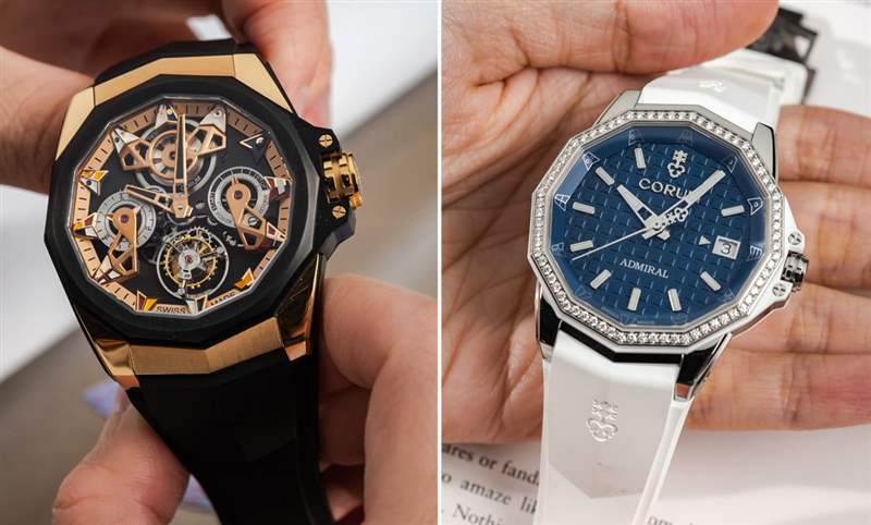 海洋風格領航之選|Corum海軍上將AC-One 45鏤空陀飛輪與AC-One 38女仕鉆表-復刻表