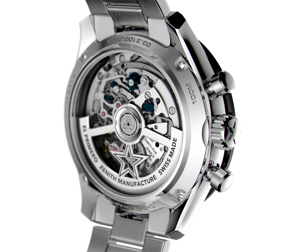 真力時天頂計時大師運動計時碼表-復刻表