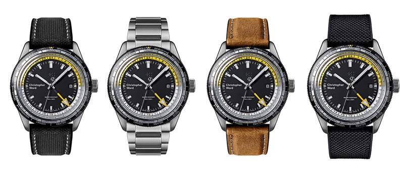 英國小眾品牌Christopher Ward C65 GMT Worldtimer復(fù)古手表-復(fù)刻表