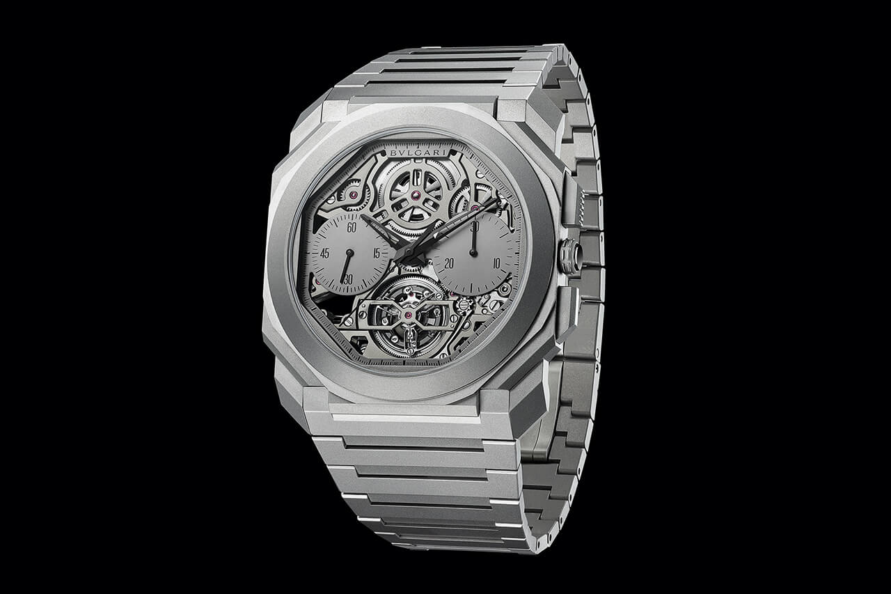 寶格麗新款Octo Finissimo-世界上最薄的計時鏤空陀飛輪腕表103295-復(fù)刻表