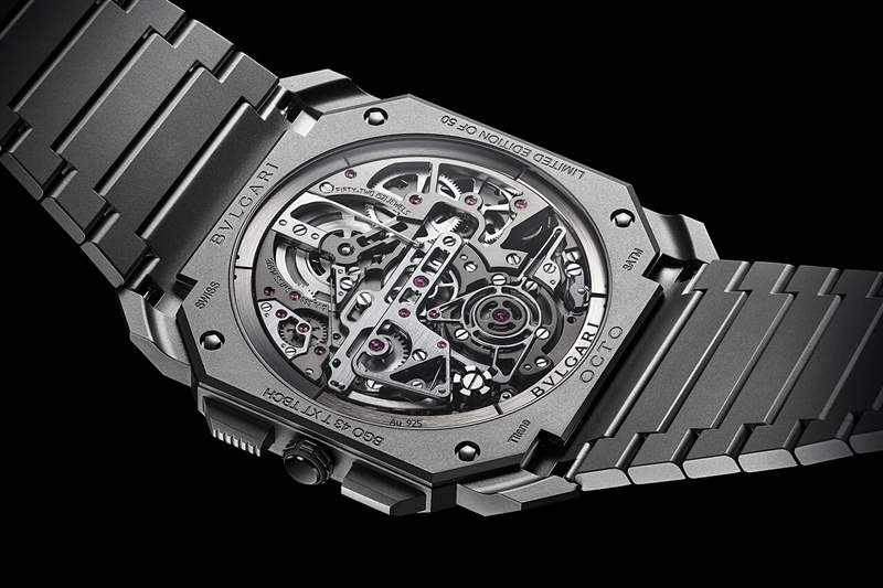 寶格麗新款Octo Finissimo-世界上最薄的計時鏤空陀飛輪腕表103295-復(fù)刻表