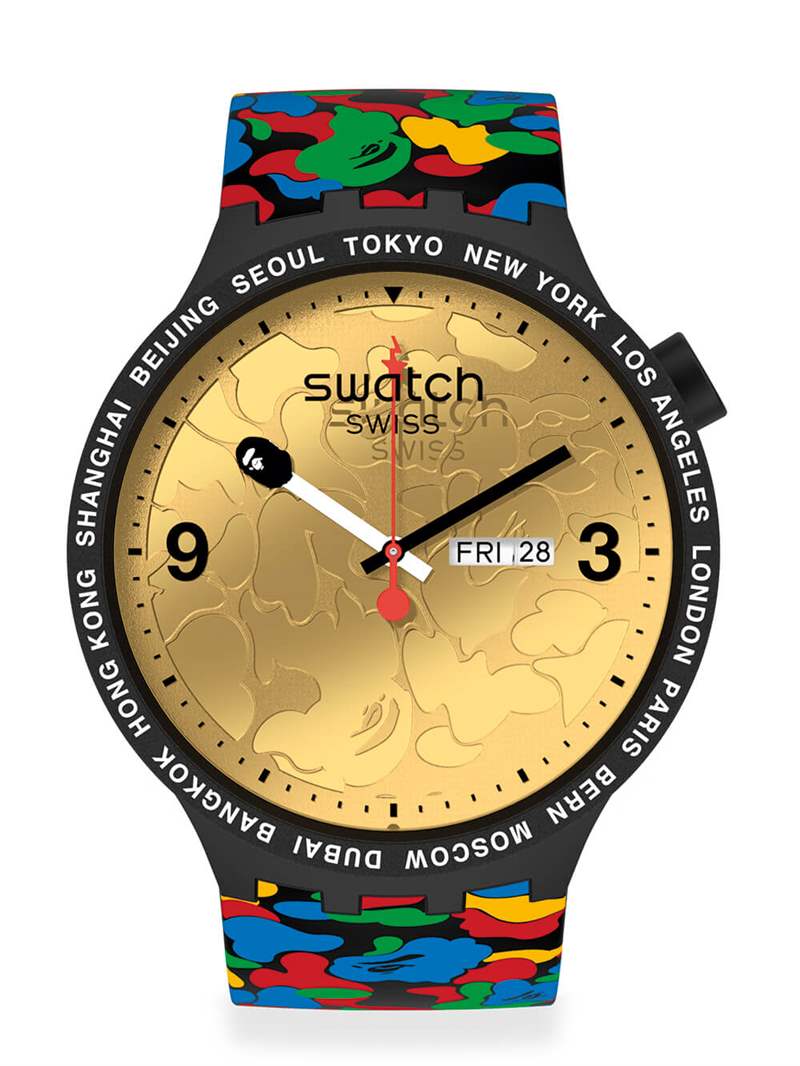 斯沃琪聯名Swatch X Bape 東京多迷彩版-復刻表