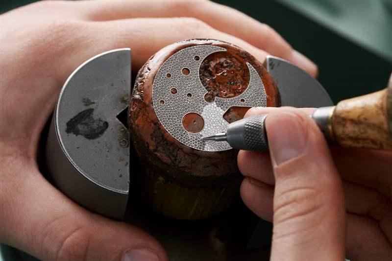 雅典表全鉆復雜表盤陀飛輪腕表1760-176BLE-復刻表