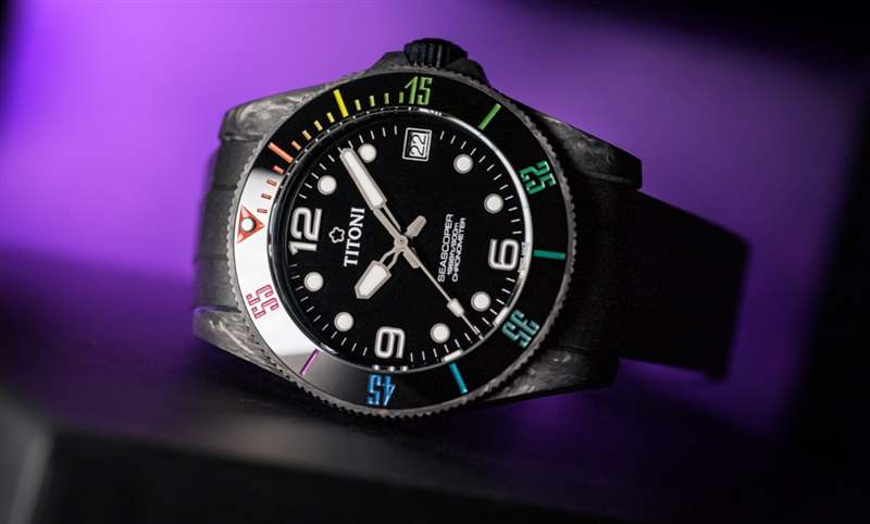 夏末黑魂大魔王來襲TITONI Seascoper CarbonTech 彩虹圈大升級-復刻表