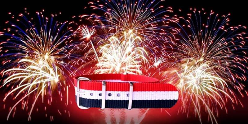 7月4日的紅色、白色和藍色北約表帶-復刻表