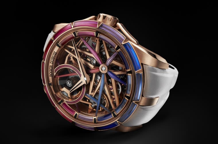 羅杰杜彼Excalibur結合尖晶石裝飾打造強烈夜光效果-復刻表