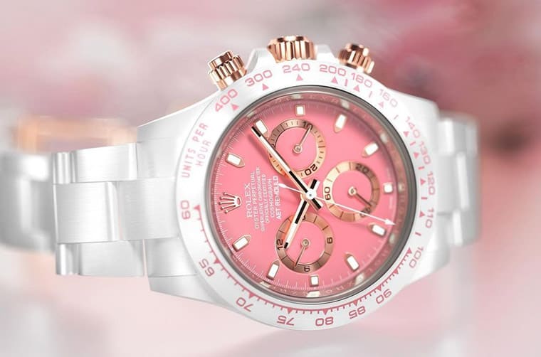 春天氣息濃烈的“櫻花”主題白陶瓷Daytona-復(fù)刻表