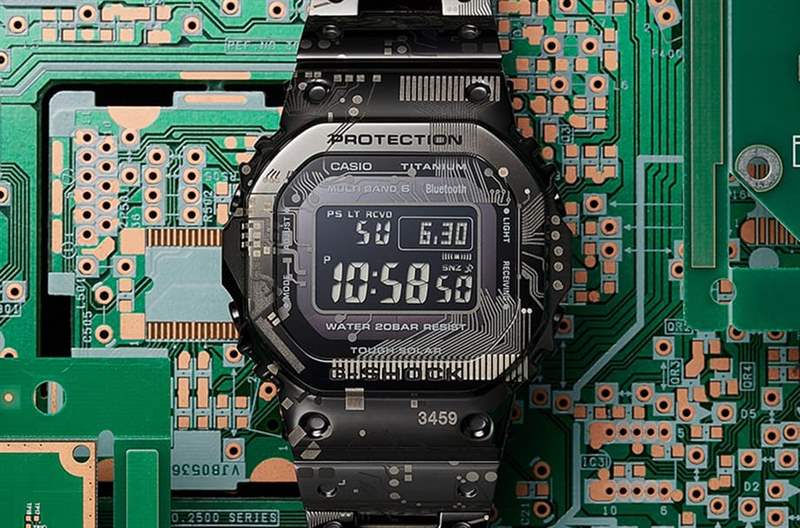 G-SHOCK全金屬GMW-B5000新增以機芯電路板為靈感的鈦合金旗艦款-復(fù)刻表