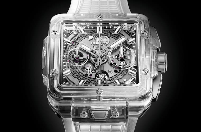 宇舶Square Bang計時表搭配藍寶石或陶瓷材質(zhì)突顯獨特方形美學-復(fù)刻表