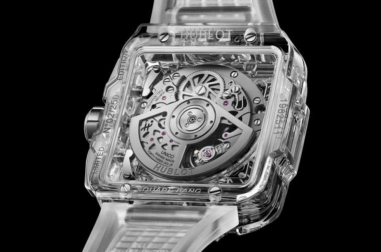 宇舶Square Bang計時表搭配藍寶石或陶瓷材質(zhì)突顯獨特方形美學-復(fù)刻表