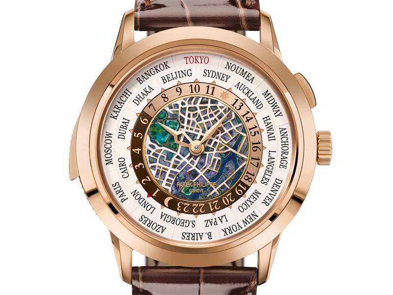 Patek Philippe百達翡麗推出Ref. 5531R-014 Tokyo 2023世界時間三問報時腕表：東京地圖-復刻表
