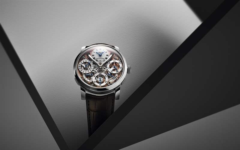 MB&F推出Legacy Machine Perpetual Stainless Steel鮭魚色表盤萬年歷腕表-復刻表