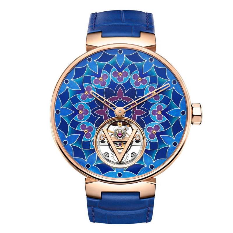 Louis Vuitton推出Tambour Moon Flying Tourbillon Kaleidoscope飛行陀飛輪腕表：琺瑯萬花筒-復(fù)刻表