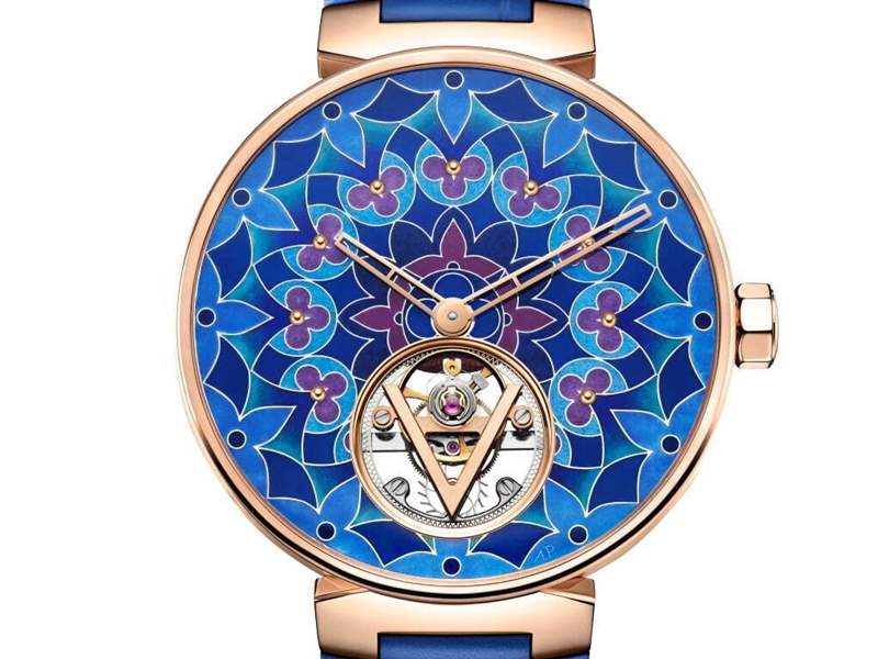 Louis Vuitton推出Tambour Moon Flying Tourbillon Kaleidoscope飛行陀飛輪腕表：琺瑯萬花筒-復(fù)刻表