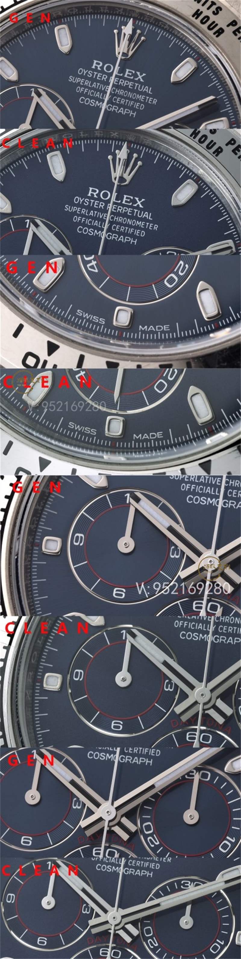Clean廠116509白金藍鋼迪對比正品怎么樣,C廠藍貓迪真假對比評測-復(fù)刻表