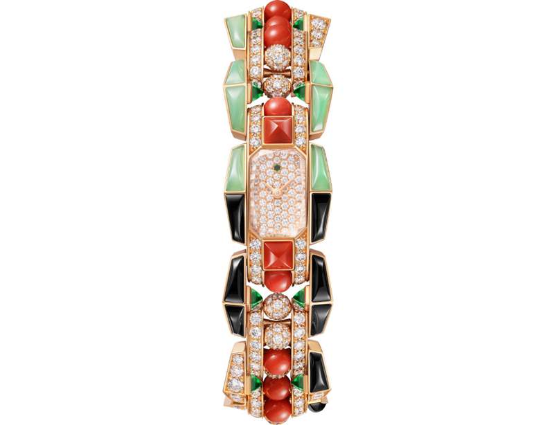 Cartier推出5枚Mécabille高級珠寶腕表：寶石滾珠與方釘元素-復(fù)刻表