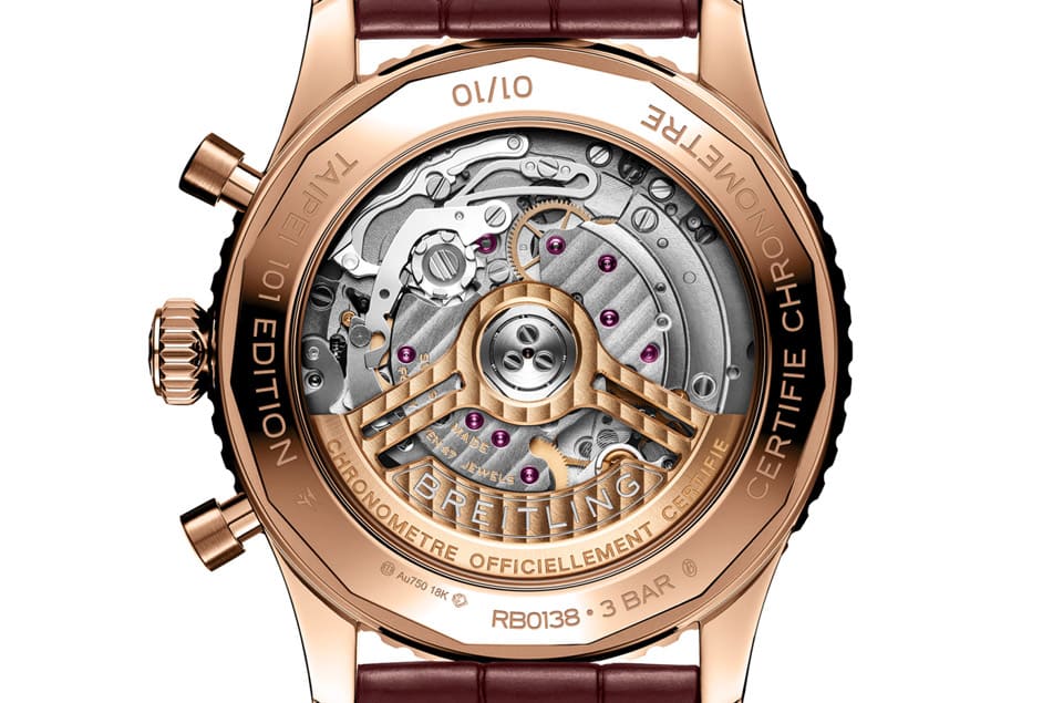 百年靈為慶祝臺北101落成二十周年特別打造超限量紫面Navitimer飛行表-復刻表