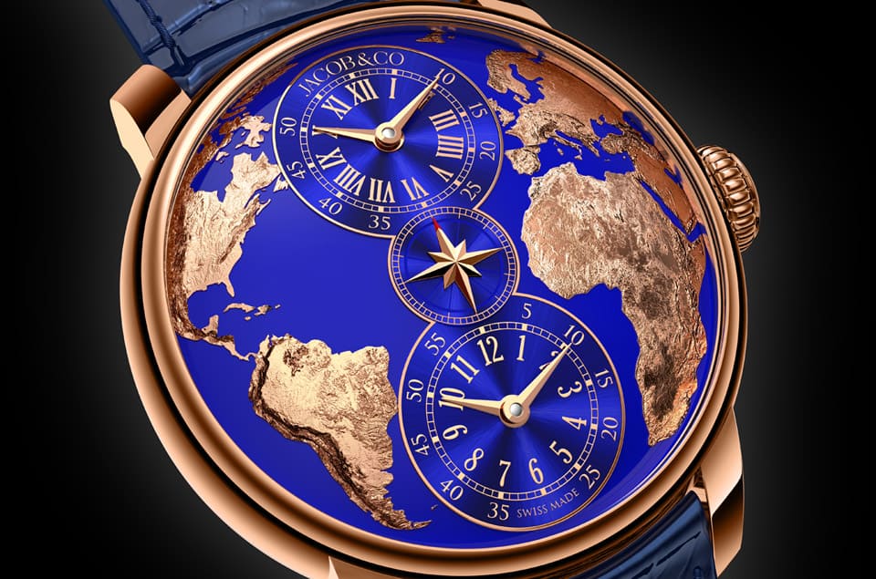 JACOB & CO.新款兩地時(shí)間手表創(chuàng)作背景有洋蔥兩套獨(dú)立顯示閱讀時(shí)間易如反掌-復(fù)刻表
