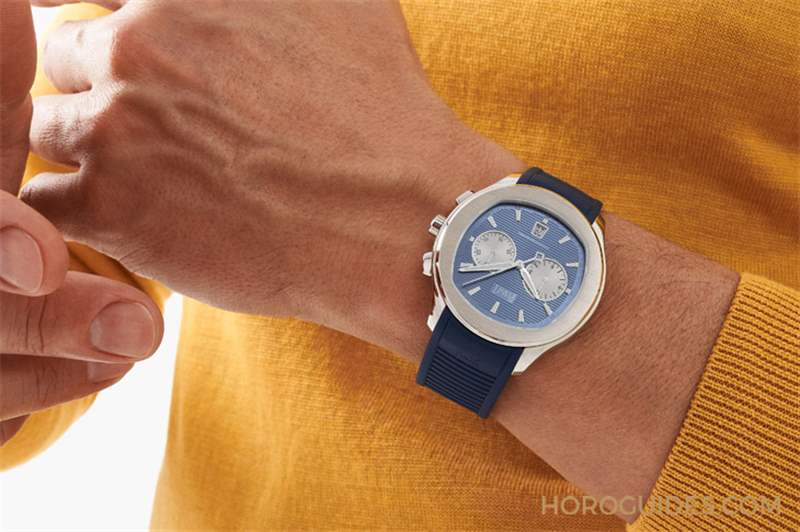 伯爵Polo冰河藍(lán)精鋼計(jì)時(shí)碼表-復(fù)刻表