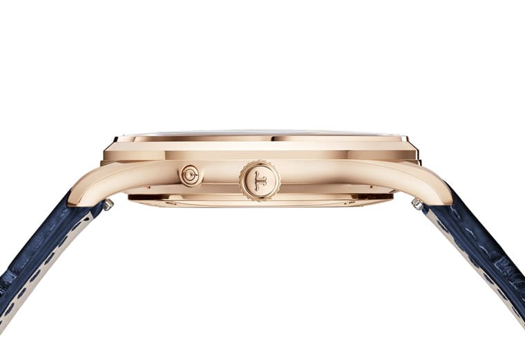 積家Master Ultra超薄大師月相表改玫瑰金材質(zhì)搭配漸層藍色面盤詮釋雅致型格-復刻表