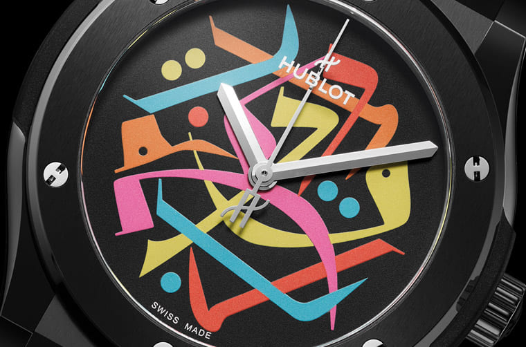 HUBLOT經(jīng)典融合黑陶瓷迪拜特別款 “鬼畫符” 有一個(gè)特殊含義-復(fù)刻表