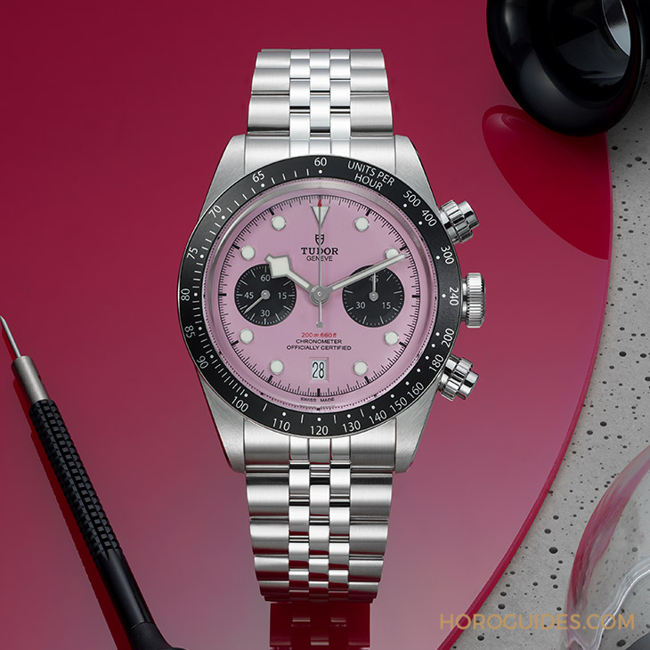 顛覆傳統(tǒng)的粉紅熊貓！帝舵表TUDOR發(fā)表Black Bay Chrono 'Pink'粉紅表盤計時碼表-復刻表