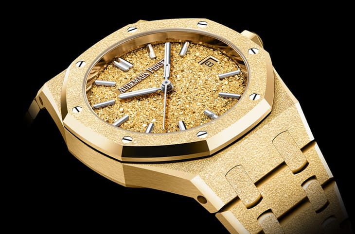 愛彼皇家橡樹系列再添新作:霜金自動表的璀璨工藝-復(fù)刻表