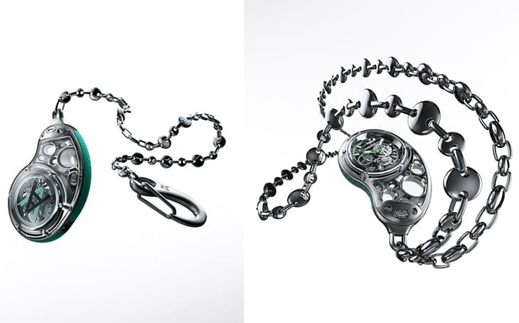 宇舶和火紅當代藝術(shù)家Arsham合作 融入Meca-10機芯的水滴型懷表還能當座鐘用-復刻表