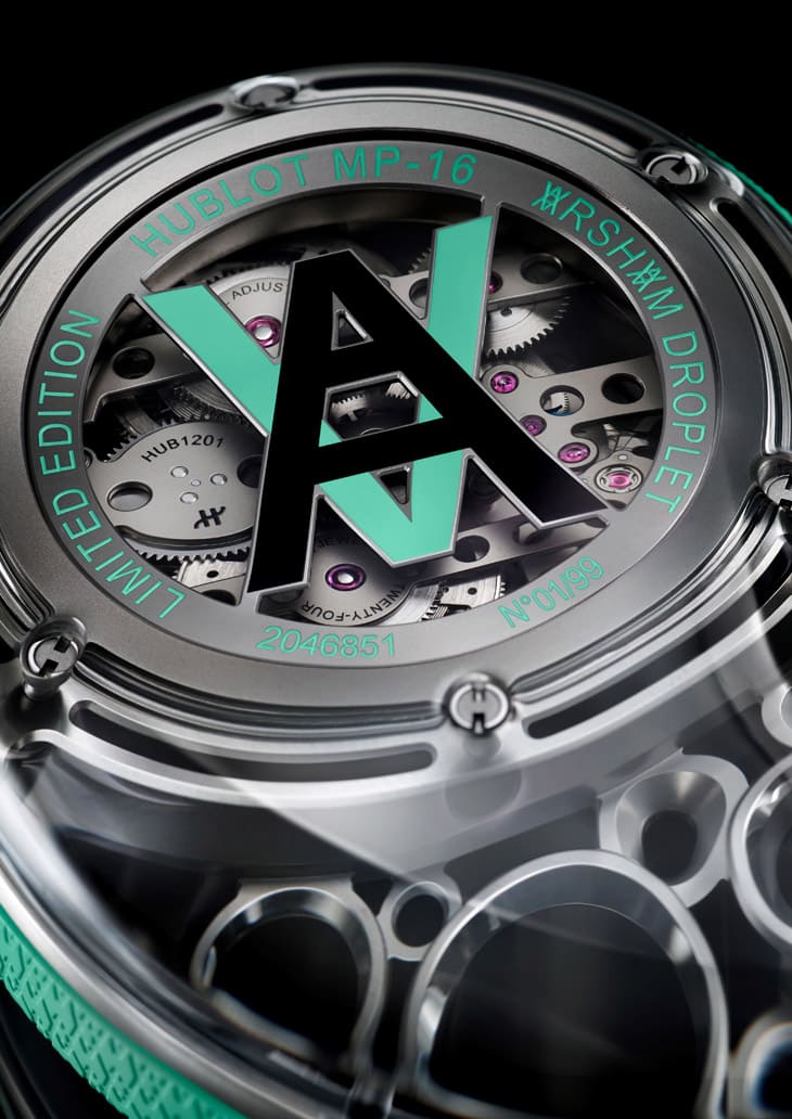 宇舶和火紅當代藝術(shù)家Arsham合作 融入Meca-10機芯的水滴型懷表還能當座鐘用-復刻表