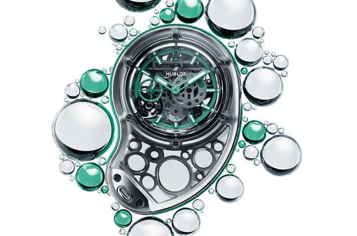 宇舶和火紅當代藝術(shù)家Arsham合作 融入Meca-10機芯的水滴型懷表還能當座鐘用-復刻表